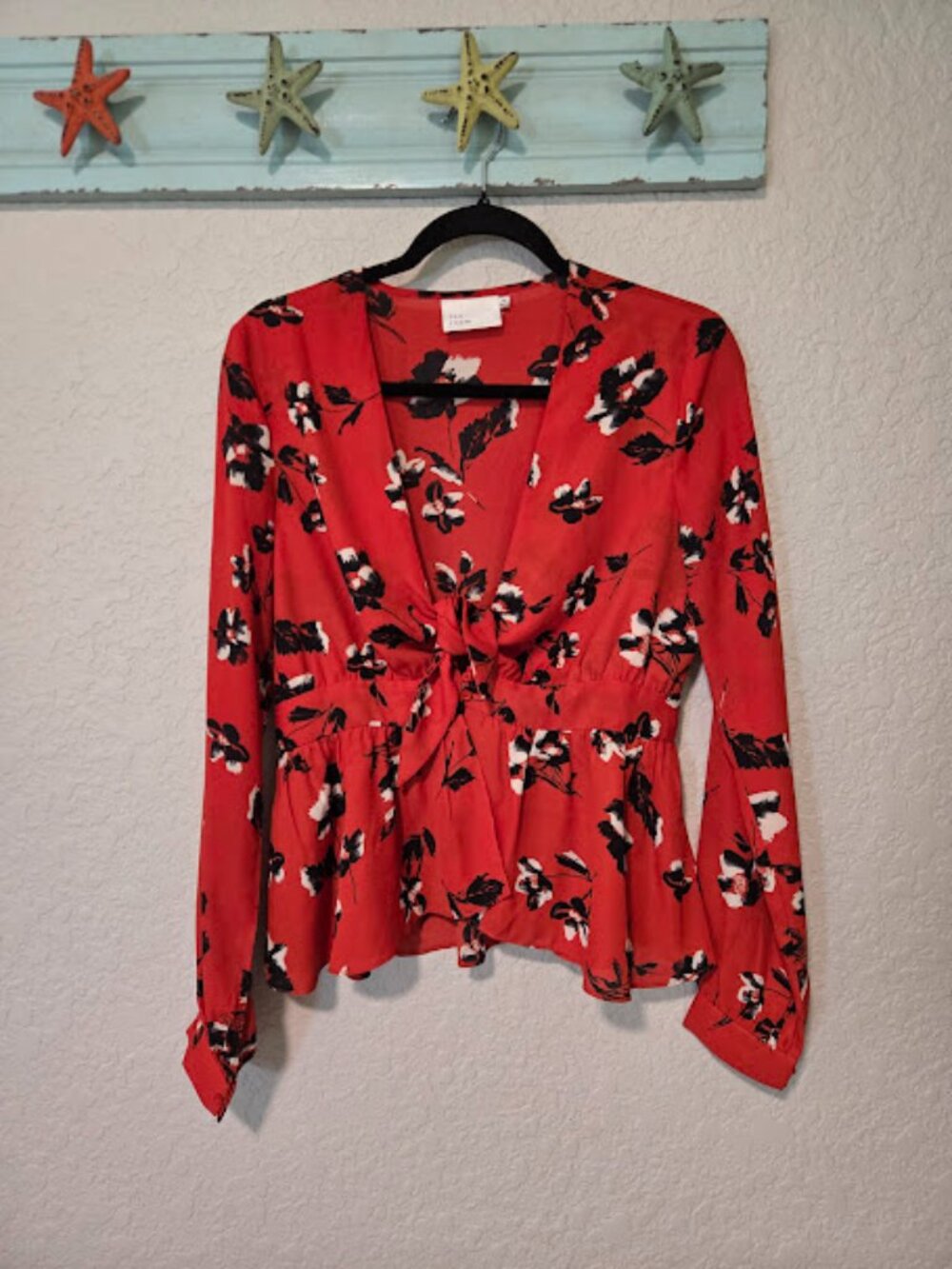 The Room Red Floral Blouse